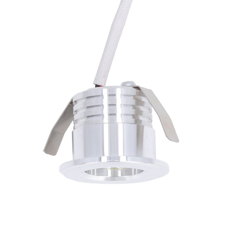 Mini Recessed COB Spotlight Stable Heat Dissipation LED Recessed Ceiling Spotlight 3W Silver Lamp Body AC85‑265V Positive White Light 6000K - Image 3