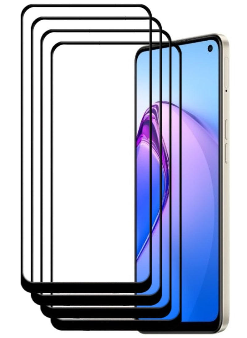 ACLIX 4 Pieces Antistatic ESD Dustproof Premium Quality High Definition Tempered Glass Screen Protector Designed For Oppo Reno8 Z - Image 1