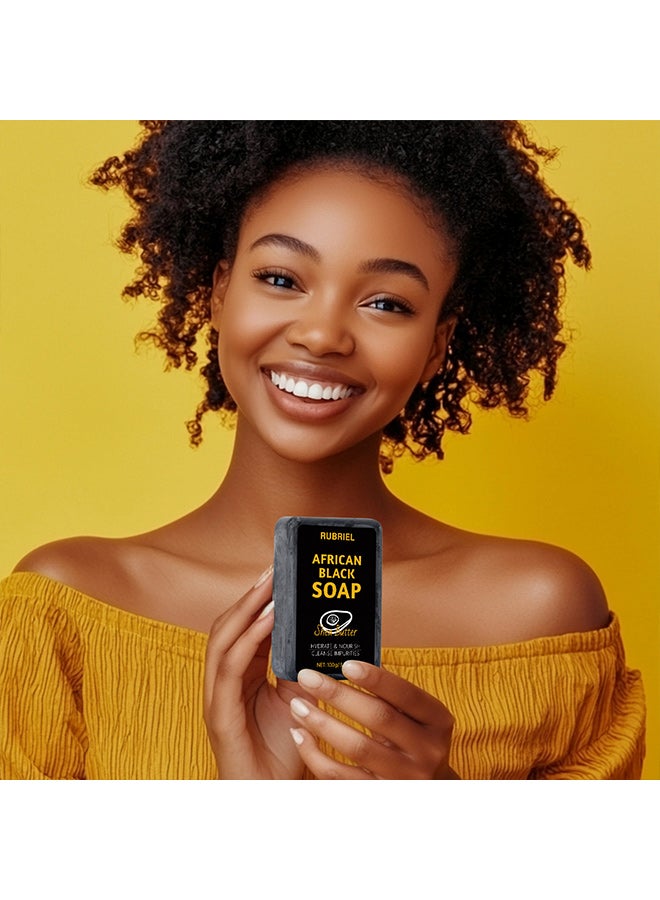 RUBRIEL African black soap deep cleans the body to remove mites and moisturize the skin soap handmade soap soap black soap - Image 2