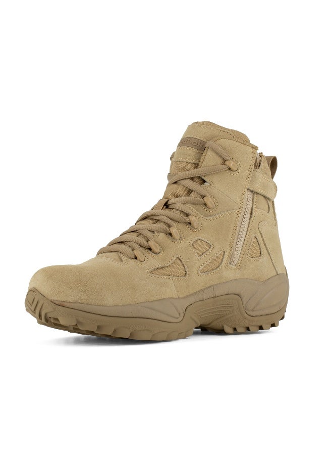Reebok Work Rapid Response RB 6" Desert Tan Men's Stealth Tactical Boot with Side Zipper - Image 2