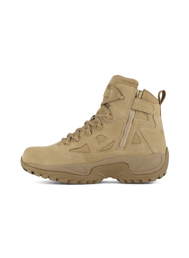 Reebok Work Rapid Response RB 6" Desert Tan Men's Stealth Tactical Boot with Side Zipper - Image 4