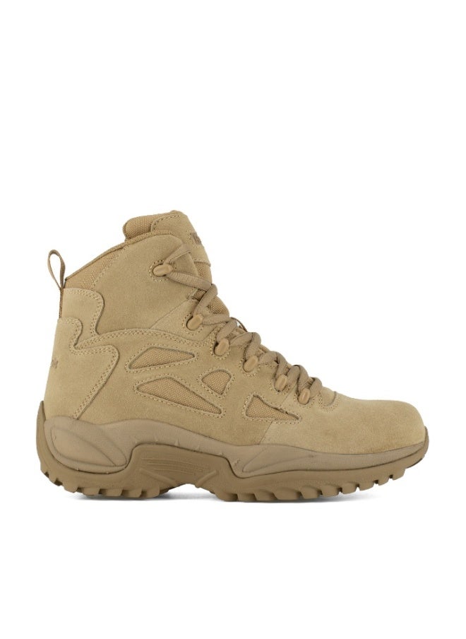 Reebok Work Rapid Response RB 6" Desert Tan Men's Stealth Tactical Boot with Side Zipper - Image 1