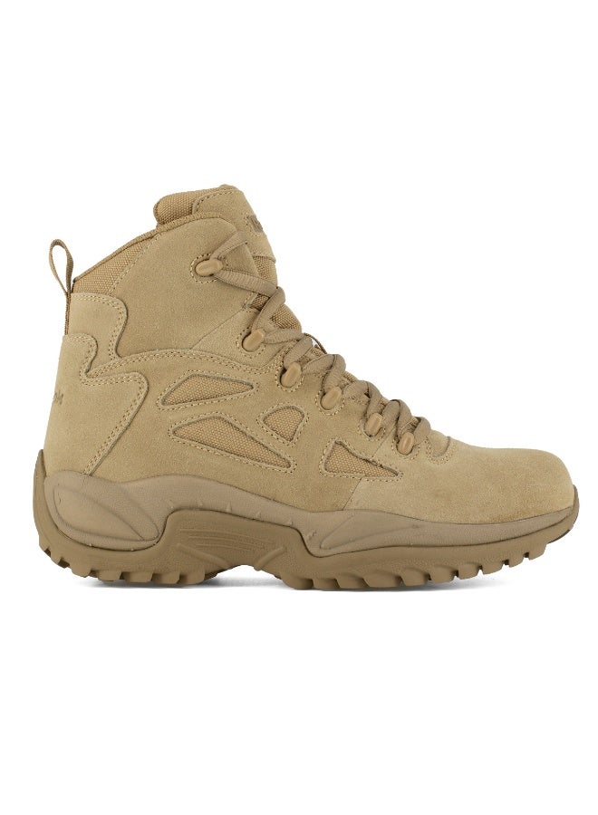 Reebok Work Rapid Response RB 6" Desert Tan Men's Stealth Tactical Boot with Side Zipper - Image 3