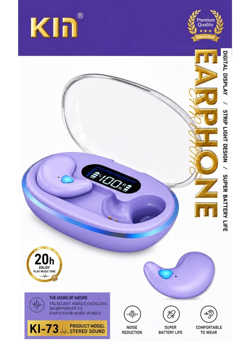 KL-73 Noise-canceling sleep earphones, wireless Bluetooth earphones, ultra-thin and mini sleep earplugs, hidden earphones