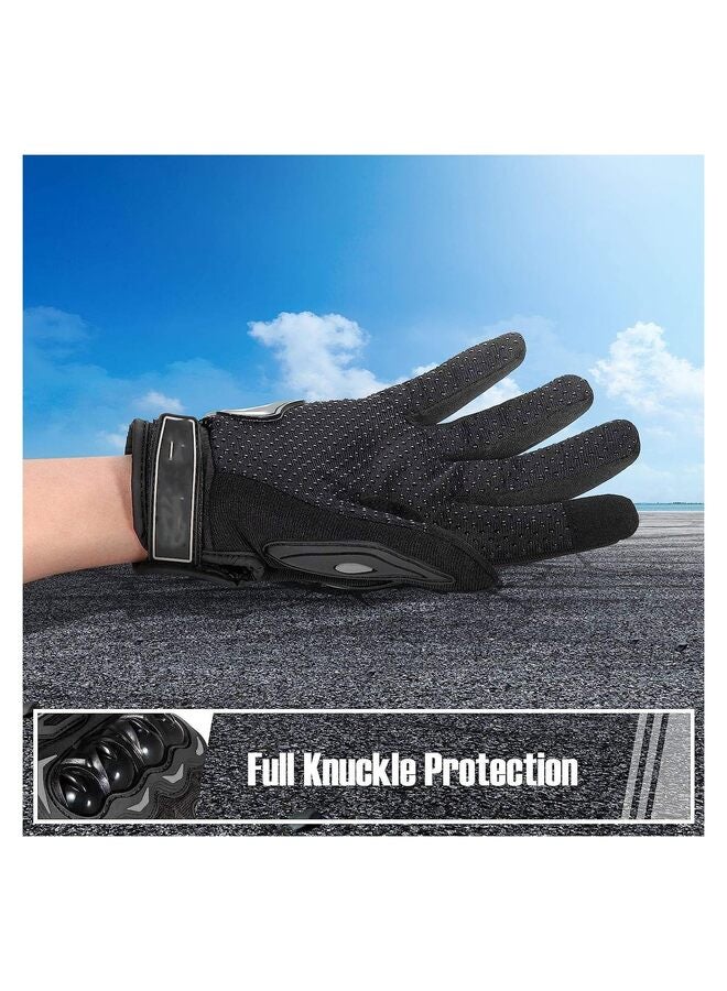 Generic Motorcycle Gloves for Men and Women, Full Finger Touchscreen Motorbike Gloves for Riding, Road Racing, Cycling, Climbing, Motocross - Black L (Size : XX-Large)  - Image 3