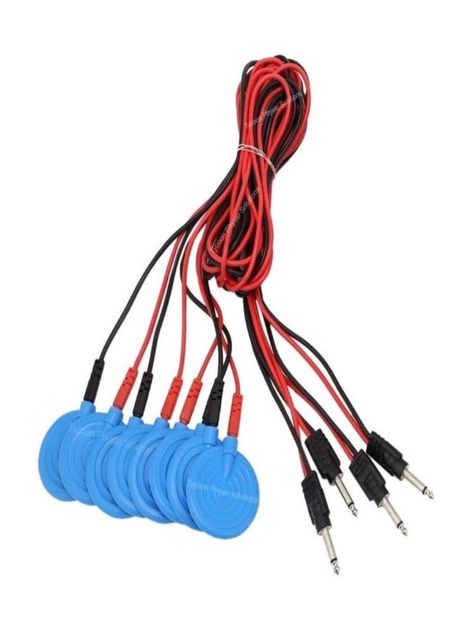 TYCOON PHYSIO SOLUTIONS TENS 4 CHANNEL LEADS & PADS (4 leads, 8 pads) - Image 1