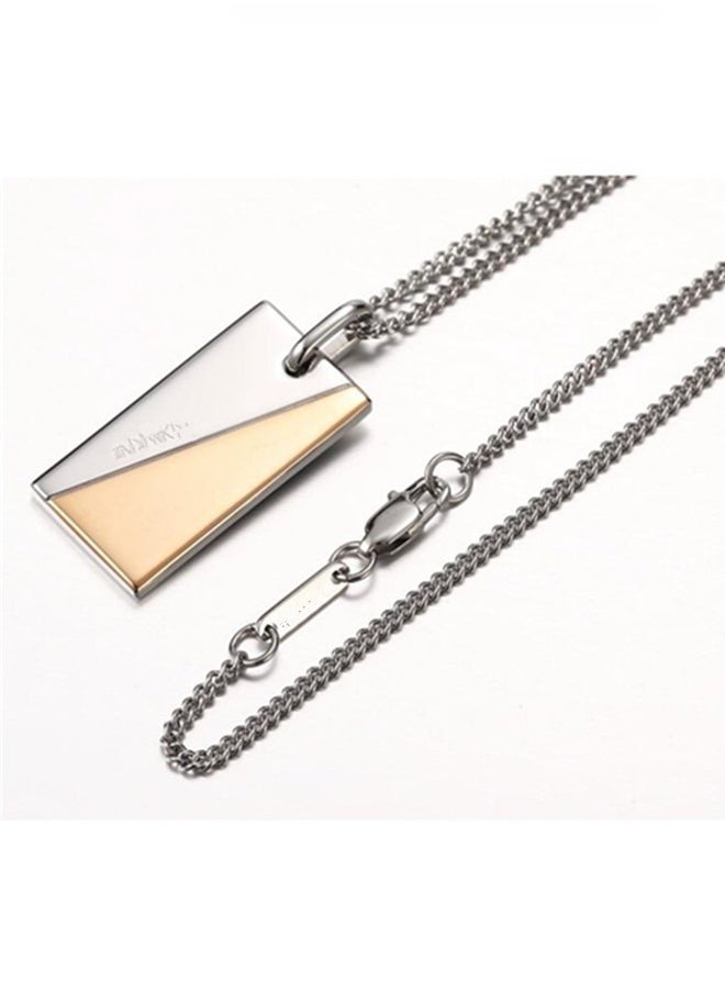 Men's and Women's Silver Stainless Steel Necklace Clavicle Chain  - Image 2