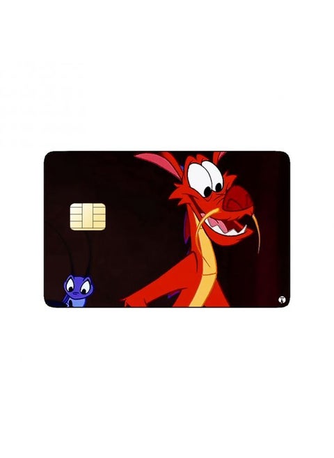 PRINTED BANK CARD STICKER Animation Mushu And Cri- Kee From Mulan By Disney