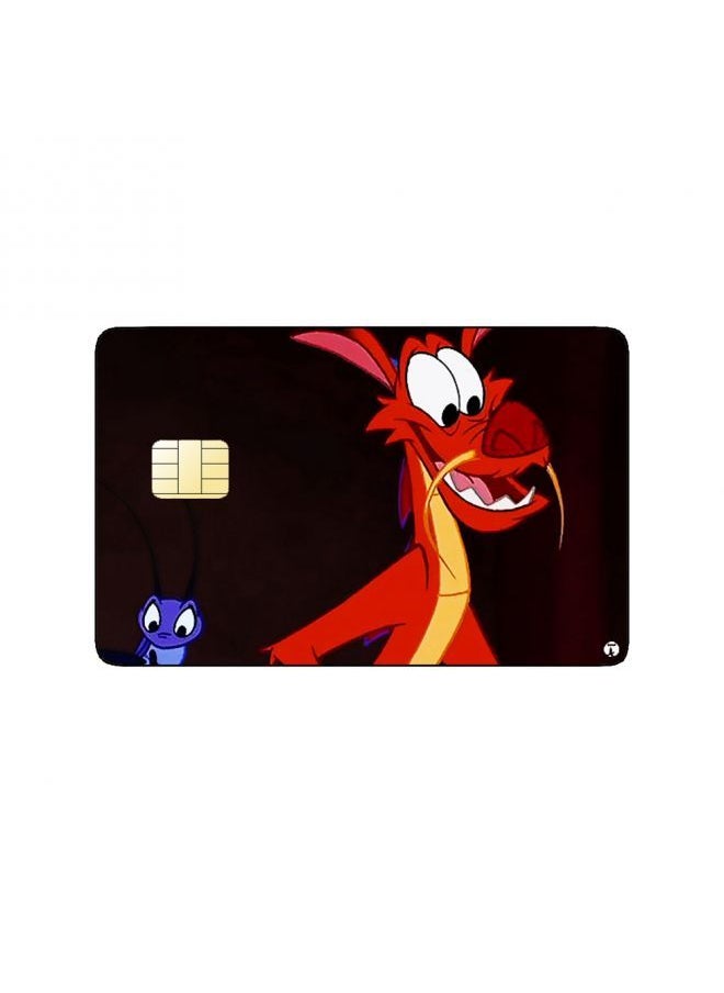 BP - PRINTED BANK CARD STICKER Animation Mushu And Cri- Kee From Mulan By Disney - Image 1