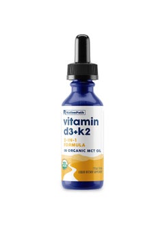 NativePath D3K2 Tincture 1000Iu Vitamin D3 And Vitamin K2 Supplement With Organic Mct Oil 1 Fluid Ounce Rapid Bioavailability Multivitamin For Bone Strength And Total Body Wellness 30 Servings  - Image 2