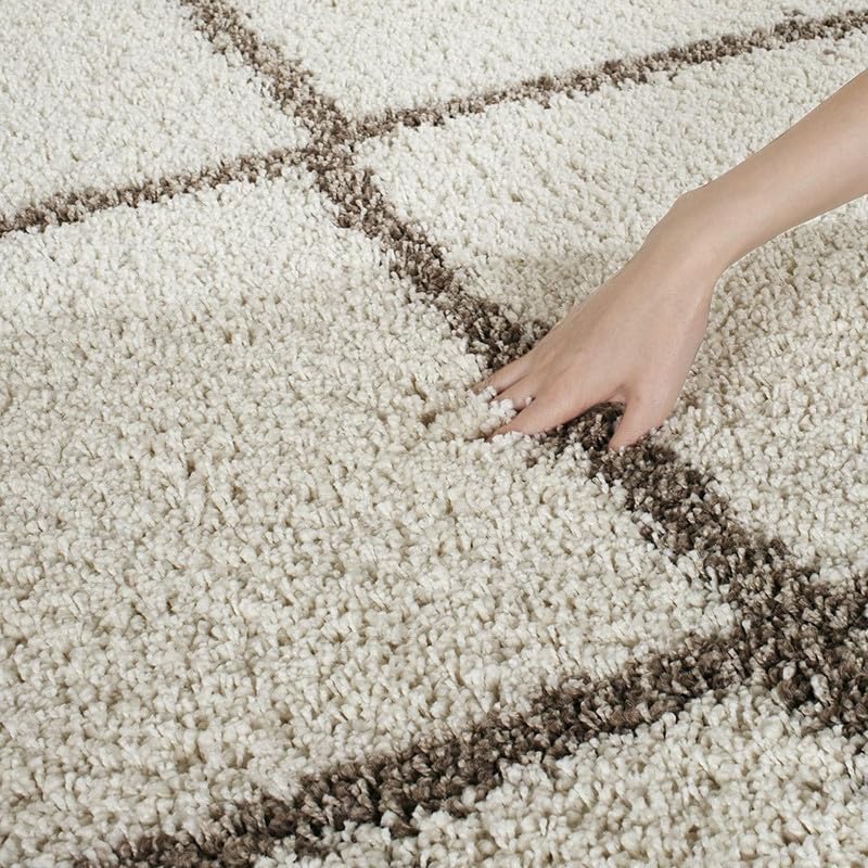 Tranquil Polyester Fluffy Fur Rug Shaggy Modern Carpet for Living Room, Bedroom, Guest Room, Kids Room (1.5x4 Feet, Ivory Box) - Image 2