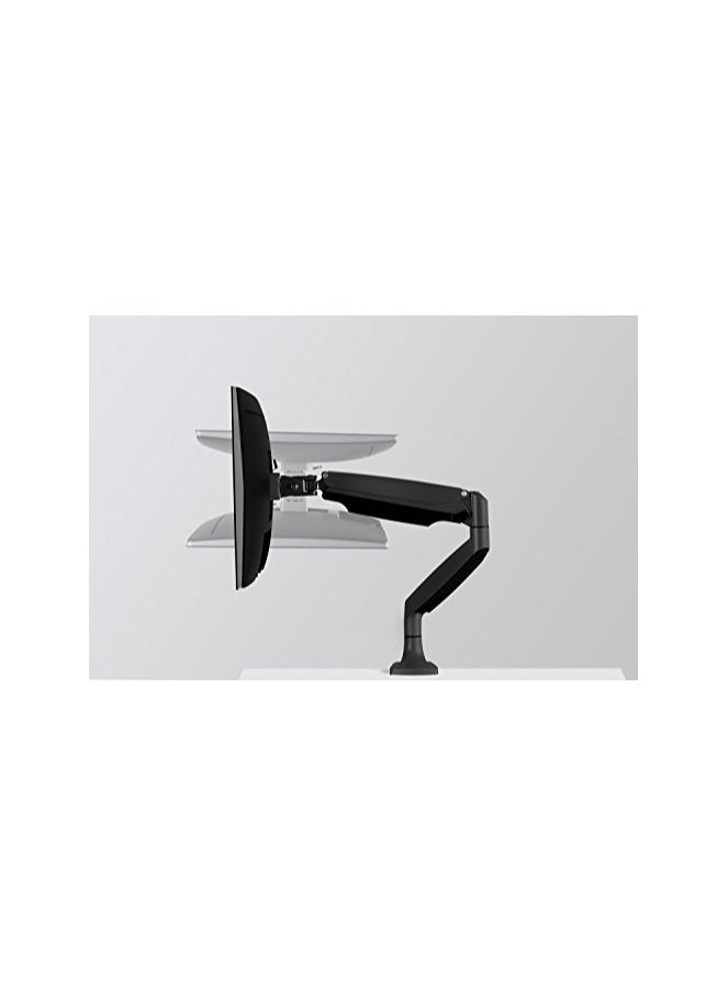 erorex - Single Monitor Arm Desk | Gas Spring Monitor Arm | Full Motion Articulating Height Adjustable | Fits 21 22 23 24 27 30 32 Inch VESA Compatible Computer Screen | Clamp and Grommet Base - Image 1