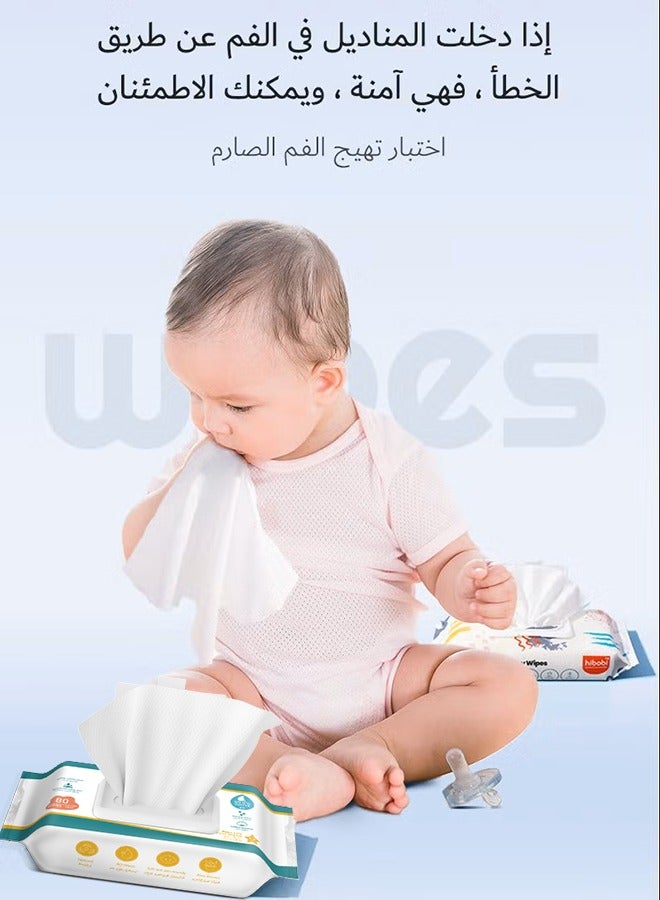 99.9% Water Wipes,Soothing  Protecting Wet Wipes, Non-alcoholic  Unscented Baby Wipes for Sensitive Skin,6x80 (480 Wipes) Baby Wet Wipes - Image 5