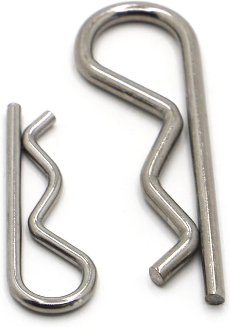 R clips stainless steel， Stainless Steel R Shaped Spring Cotter Clip Pin M1 M1.2 M1.6 M1.8 M2 M2.5 M3 M3.5 M4 M5 Fastener Hardware For Repairing Cars(M1x16 10pcs) - Image 5