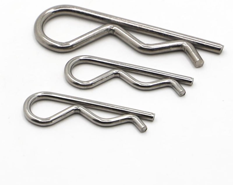 R clips stainless steel， Stainless Steel R Shaped Spring Cotter Clip Pin M1 M1.2 M1.6 M1.8 M2 M2.5 M3 M3.5 M4 M5 Fastener Hardware For Repairing Cars(M1x16 10pcs) - Image 3