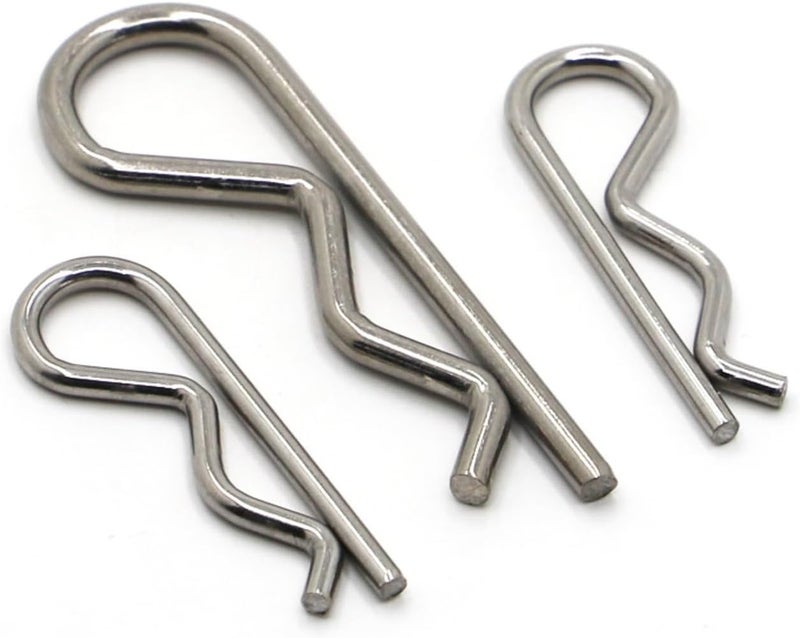 R clips stainless steel， Stainless Steel R Shaped Spring Cotter Clip Pin M1 M1.2 M1.6 M1.8 M2 M2.5 M3 M3.5 M4 M5 Fastener Hardware For Repairing Cars(M1x16 10pcs) - Image 4