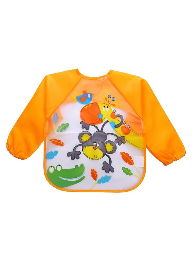 NIBEMINENT Cartoon Animal Printed Long Sleeved Bib - Image 1