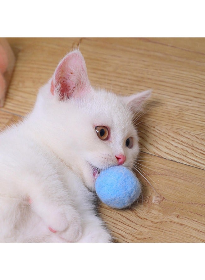 PETSARY 12Pcs Creative Assorted Colorful Funny Stretch Plush Chase Lightweight Balls Cat Toys Pompom Balls for Cats Molar Cat Chew Toy Convenient to Carry, Light, and Soft, Durable - Image 4