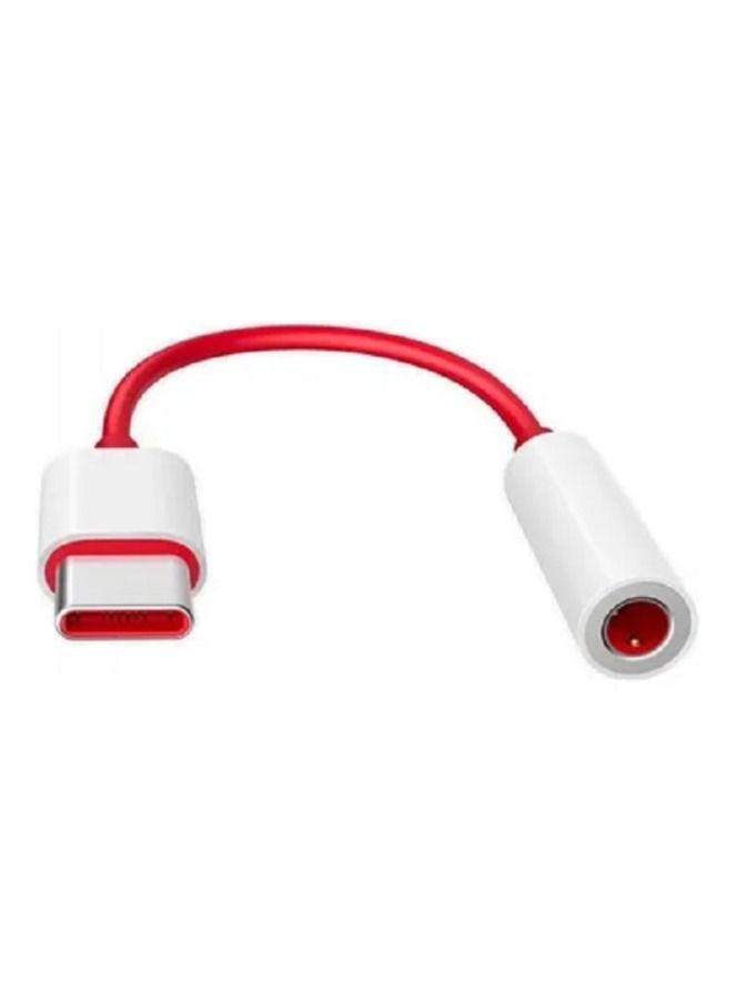 Type-C To 3.5mm Aux Audio Cable Adapter Red/White