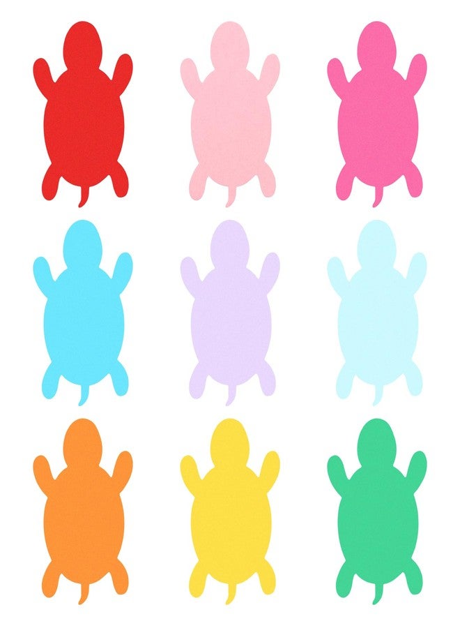 PATIKIL Bulletin Cutouts Paper, 108 Pcs Turtle Shape Bulletin Board Paper Cut Outs Decorations with Adhesive Points for Classroom DIY Crafts Projects Party Supplies, Multicolored - Image 1