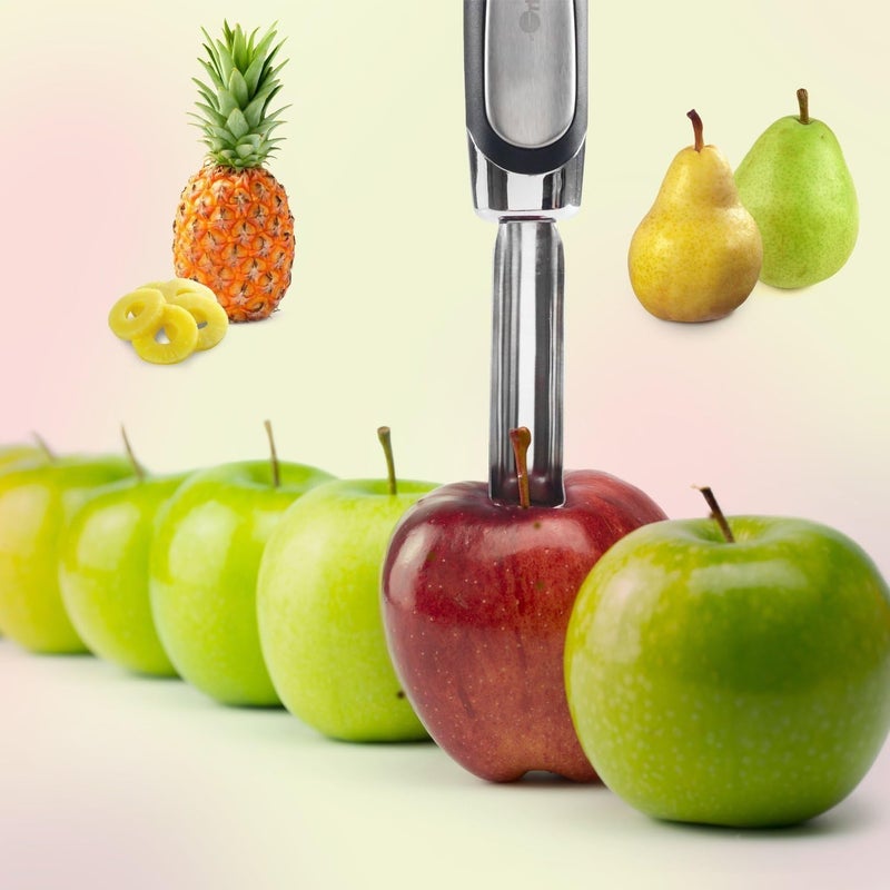 Orblue Premium Apple Corer Tool - Durable Stainless Steel Fruit Core Extractor Tool - Apple Corer Remover, Black - Image 4
