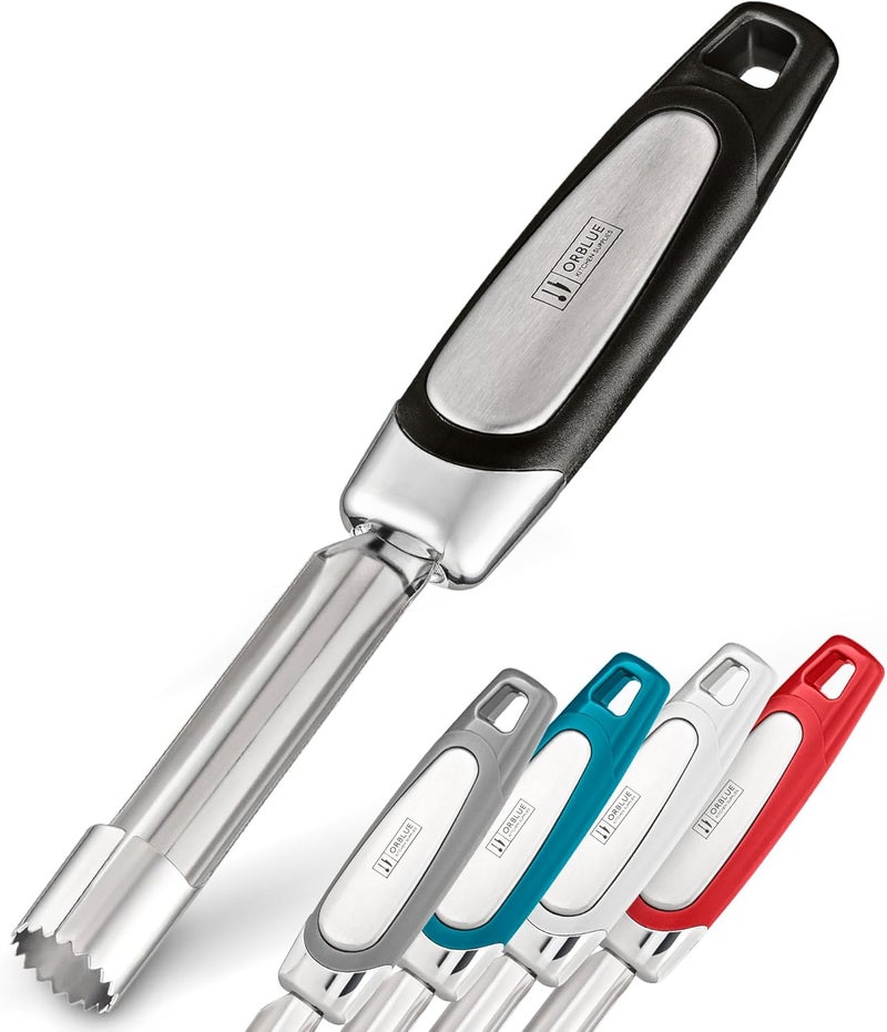 Orblue Premium Apple Corer Tool - Durable Stainless Steel Fruit Core Extractor Tool - Apple Corer Remover, Black - Image 1