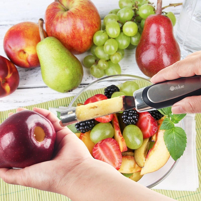 Orblue Premium Apple Corer Tool - Durable Stainless Steel Fruit Core Extractor Tool - Apple Corer Remover, Black - Image 5