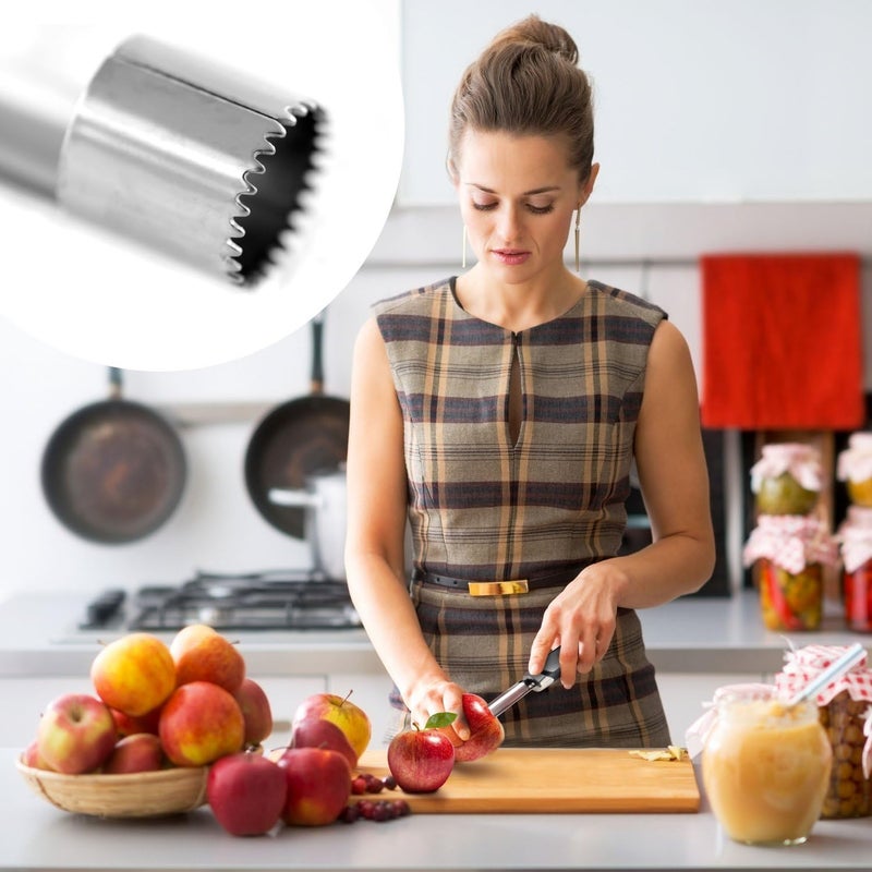 Orblue Premium Apple Corer Tool - Durable Stainless Steel Fruit Core Extractor Tool - Apple Corer Remover, Black - Image 2