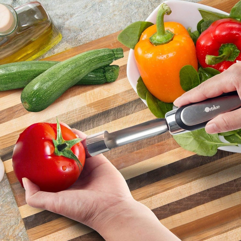 Orblue Premium Apple Corer Tool - Durable Stainless Steel Fruit Core Extractor Tool - Apple Corer Remover, Black - Image 3