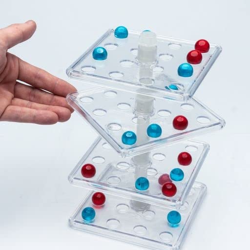 Jokari Take the Tower 3D Strategy Board Game for 2 To 4 Kids or Adults of Any Age. Easily Attach Rotating Playing Surfaces, Like Connect 4 Try to Align 4 Marbles, Turn a Level to Alter Opponent's Plan - Image 5