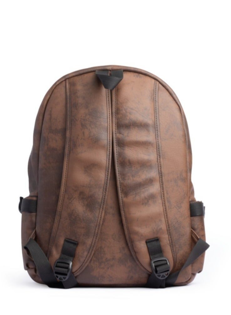 Ar supply Ar Leather Backpack by Arij Bags | Backpack for Daily Use, Work and University, Large Main Compartment, Laptop Pocket, Multiple Outer Pockets (43 × 30 × 12 cm) (Brown) - Image 5