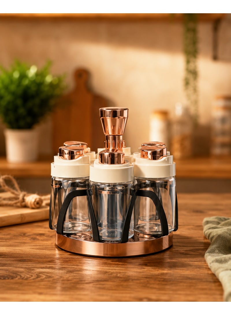 Drobina 7 Piece Salt and Pepper Shaker Set Cream - Image 3