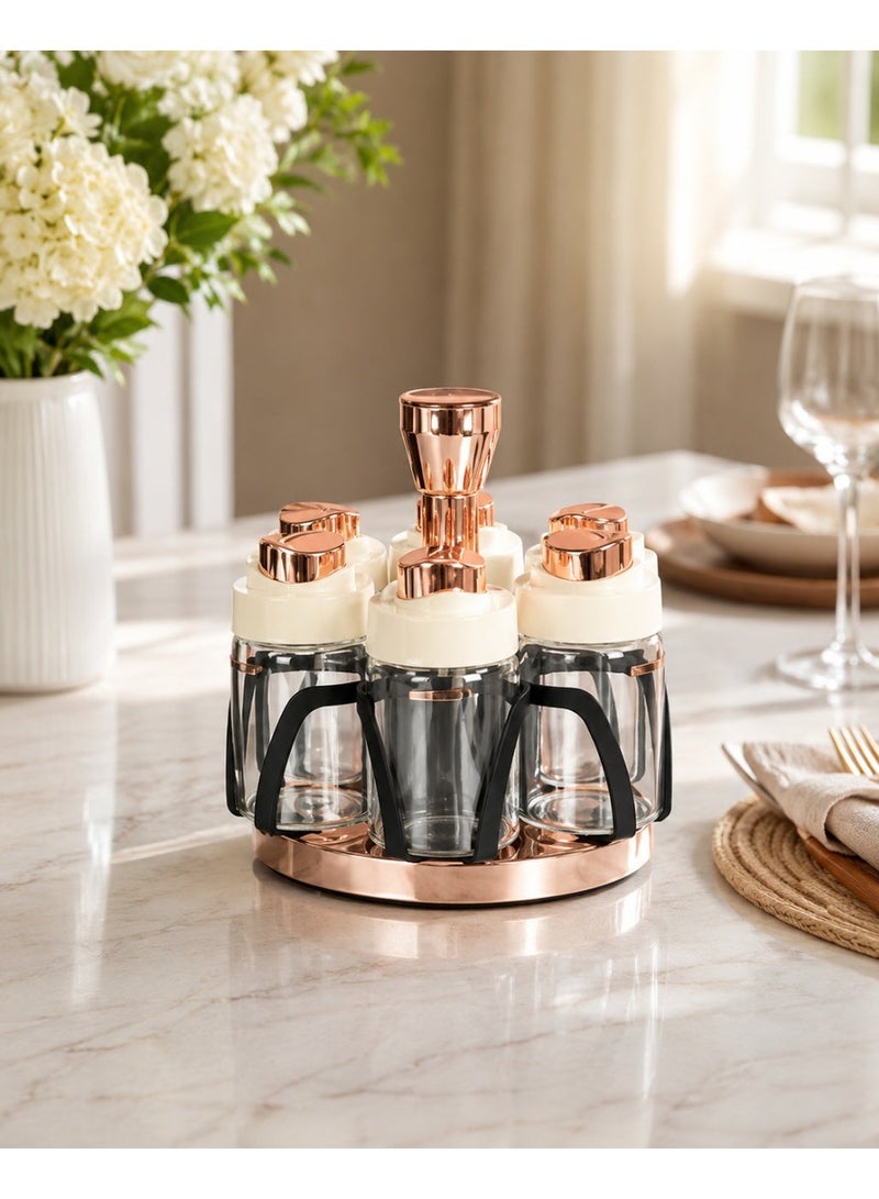Drobina 7 Piece Salt and Pepper Shaker Set Cream - Image 1