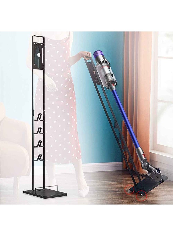 Beone Vacuum Cleaner Stand Holder with Wheels & Handholderfor V15 V11 V10 V8 V7 V6, Metal Floor Stand Compatibel for T30 T20 V12 V11 V10,No Drilling the Wall - Image 2