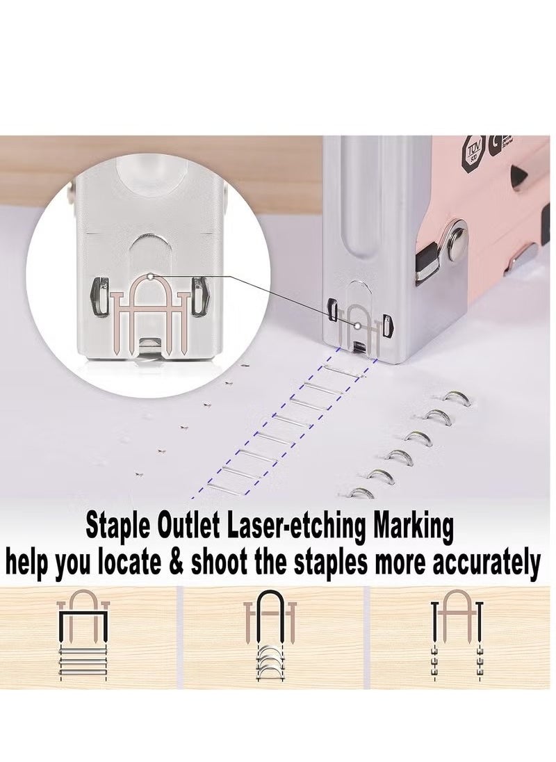 Generic - Staple  Heavy Duty, 3-in-1 Upholstery Staple  Kit with 3000 Staples, Stapler Remover, Manual Brad Nailer with Specific Staples Outlet Position Indicator - Image 1