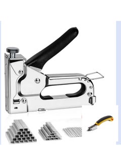 Staple  Heavy Duty, 3-in-1 Upholstery Staple  Kit with 3000 Staples, Stapler Remover, Manual Brad Nailer with Specific Staples Outlet Position Indicator