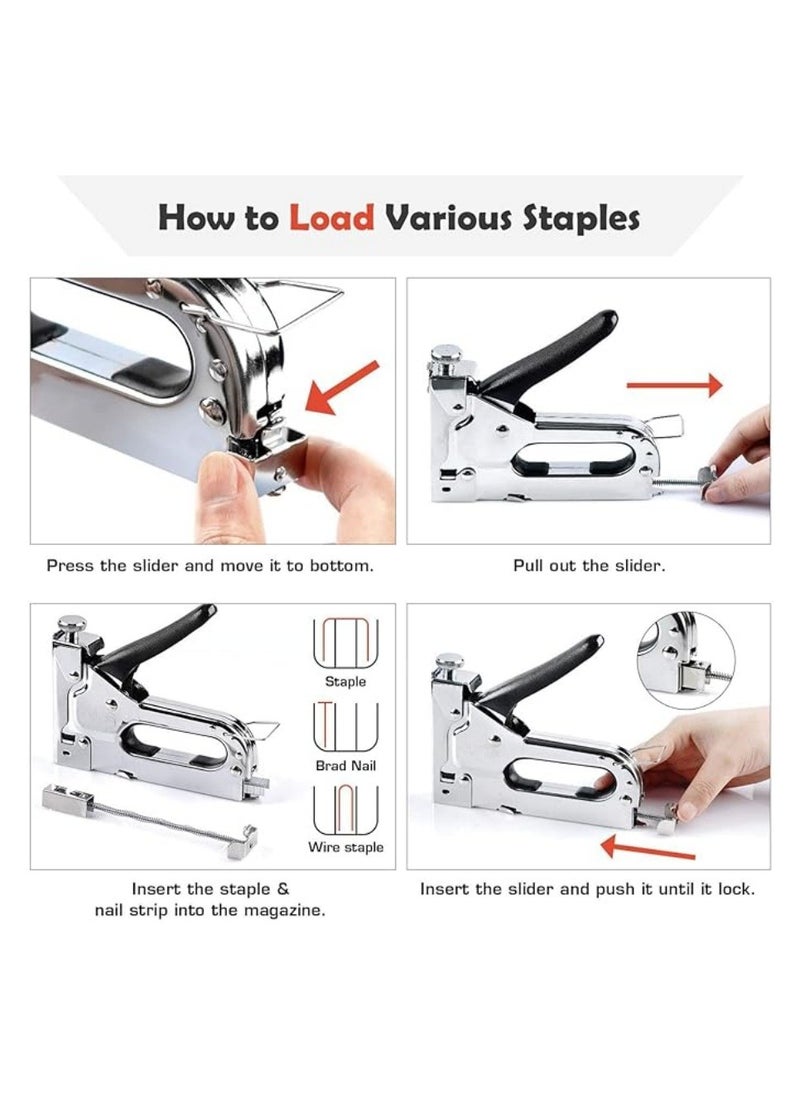 Generic - Staple  Heavy Duty, 3-in-1 Upholstery Staple  Kit with 3000 Staples, Stapler Remover, Manual Brad Nailer with Specific Staples Outlet Position Indicator - Image 1