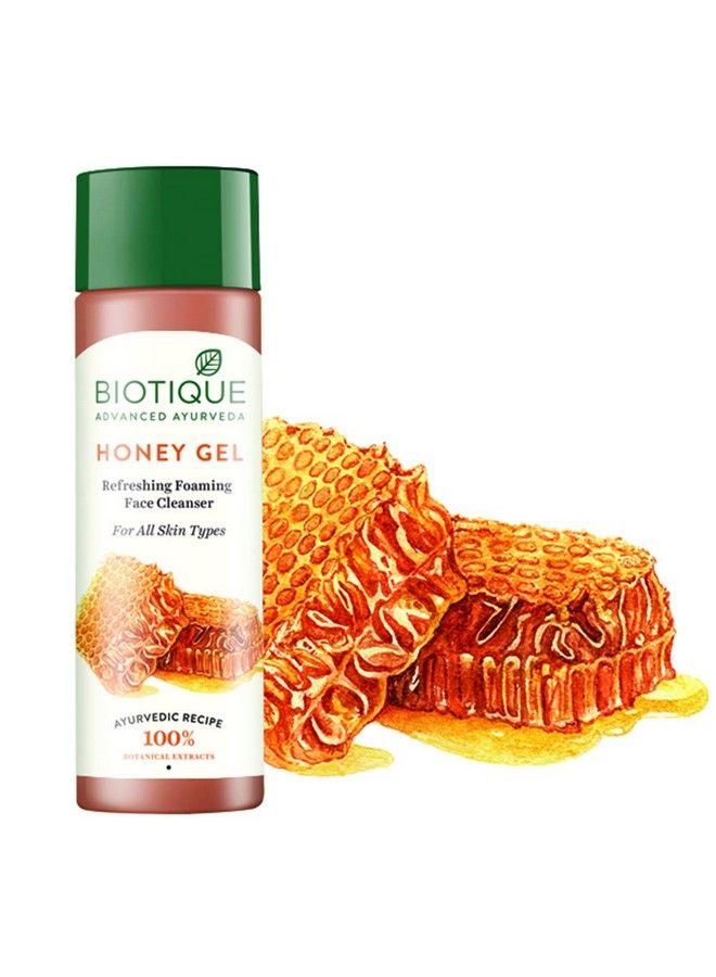 Biotique Honey Gel Soothe & Nourish Foaming Face Cleanser Foe All Skin Types 120Ml (Pack Of 2) - Image 3