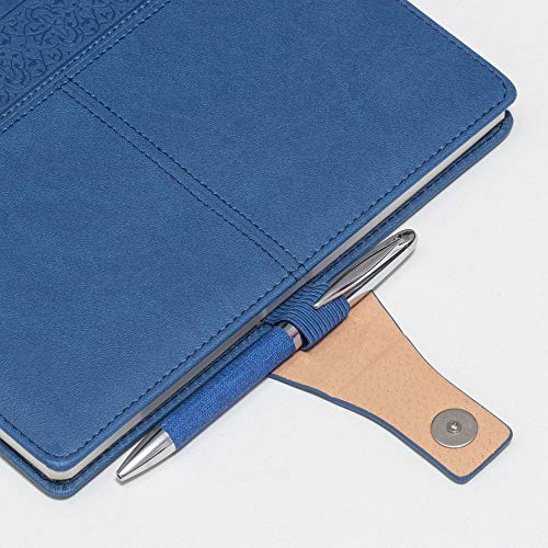 REGAL A-5 PU Leather Stylish & Durable Hardcover Notebook Diary Journal with Magnetic Flap Closure and Pen Holder, 192 pages, 80 gsm (Cobalt Blue) - Image 3
