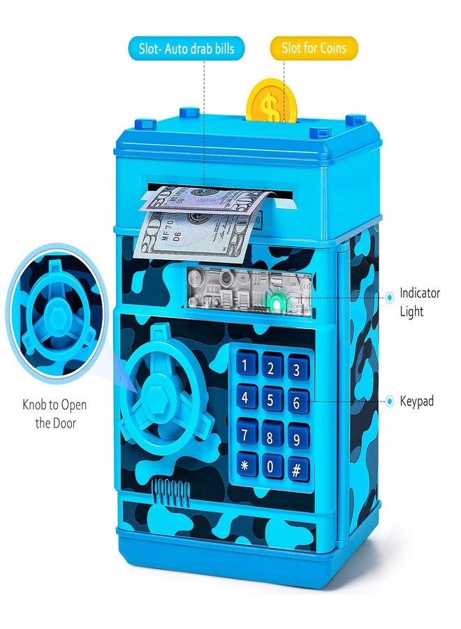 Vcertcpl Piggy Bank for Boys Girls, Vcertcpl ATM Coin Bank Money Saving Box with Password, Kids Safe Money Jar with Auto Grab Bill Slot, Birthday Gifts Toys Bank for 6 7 8 9 10 11 12 Year Old Girls Boys - Image 3