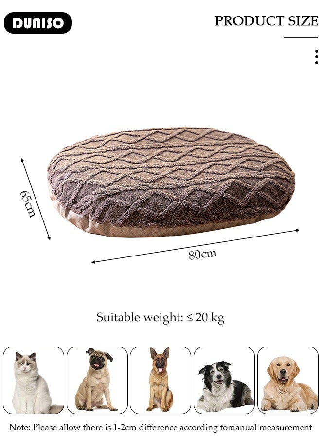 DUNISO Dog Bed, Winter Warm Plush Reversible Sleeping Mat with Sponge Pad for Large , Jumbo, Medium, Small Dogs, Non-Slip Washable Pet Couch for Cats, Golden Retriever Kennel Pad - Image 2