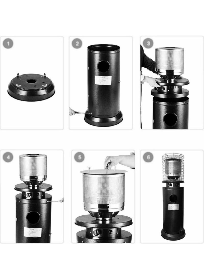 Patio Outdoor Patio Heater, Incbruce Standing Patio Heater Gas heater Propane Patio Heater 11kw  - Image 4