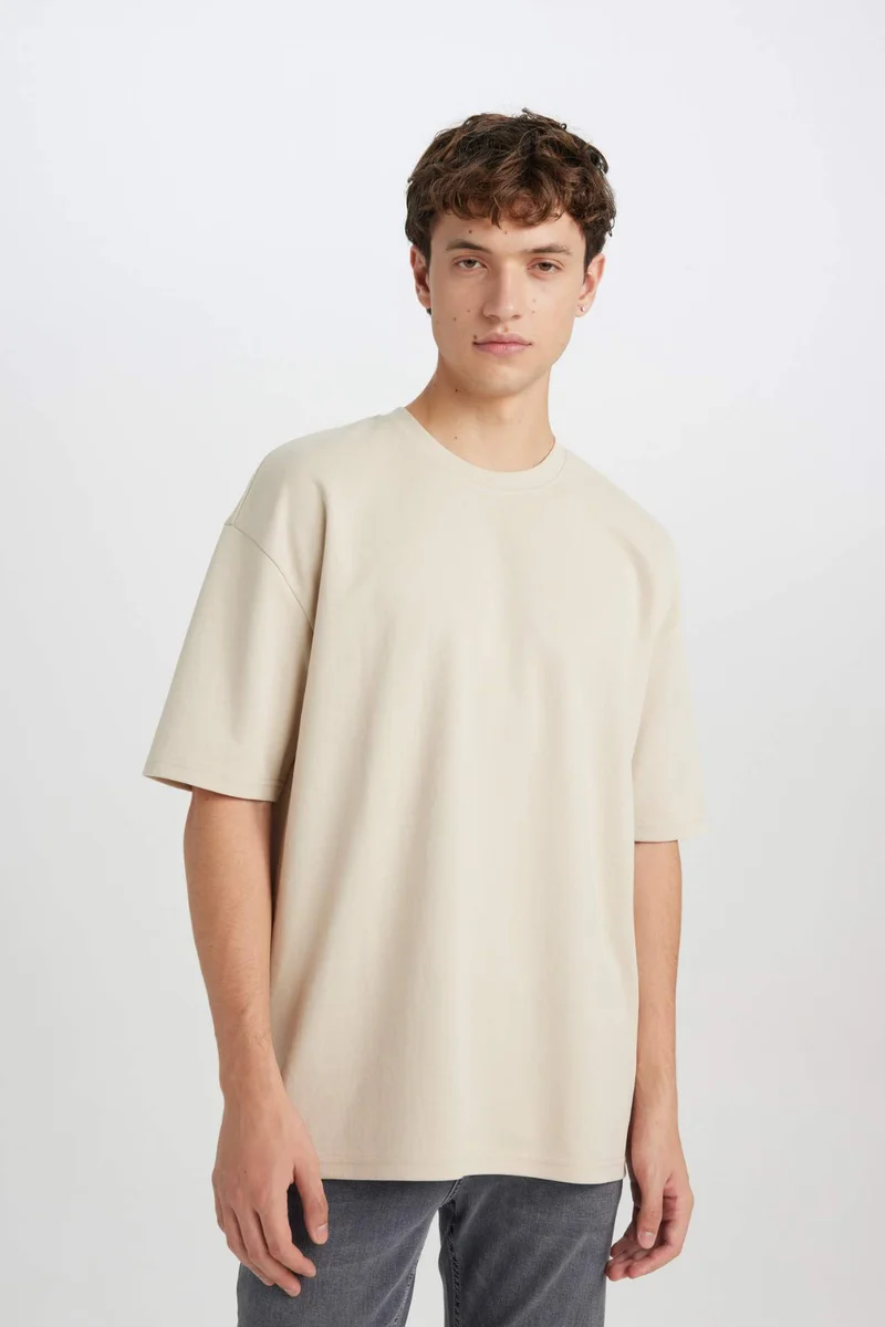 DeFacto Oversize Crew Neck Basic T-Shirt