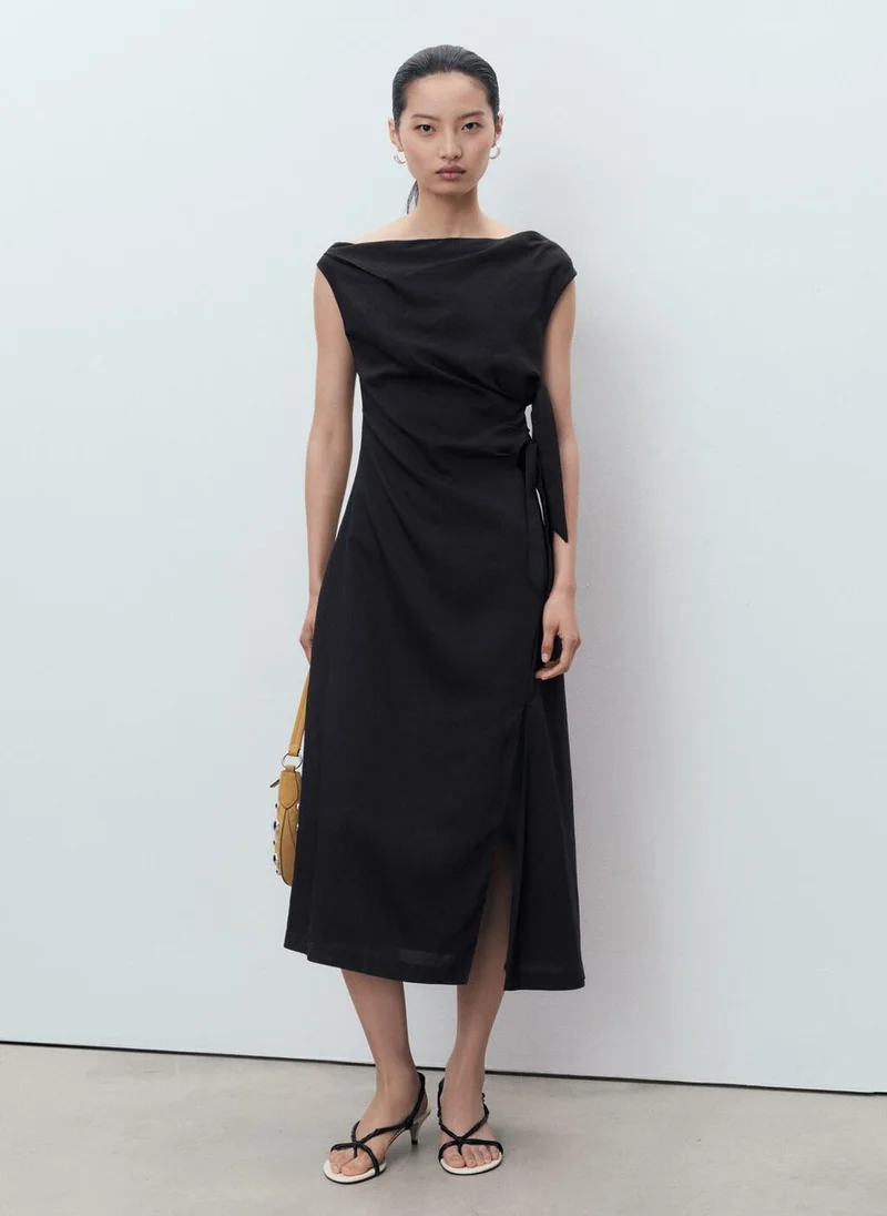 MANGO  Asymmetrical knotted dress for Women | Best Price UAE