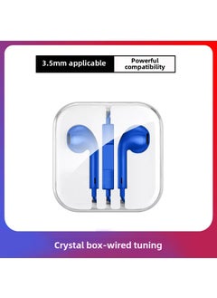 High Bass Earphones with Mic for Apple Android Huawei[Dark blue] comfortable-boxed BTE-10 stereo [Dark blue] comfortable-boxed BTE-10 stereo