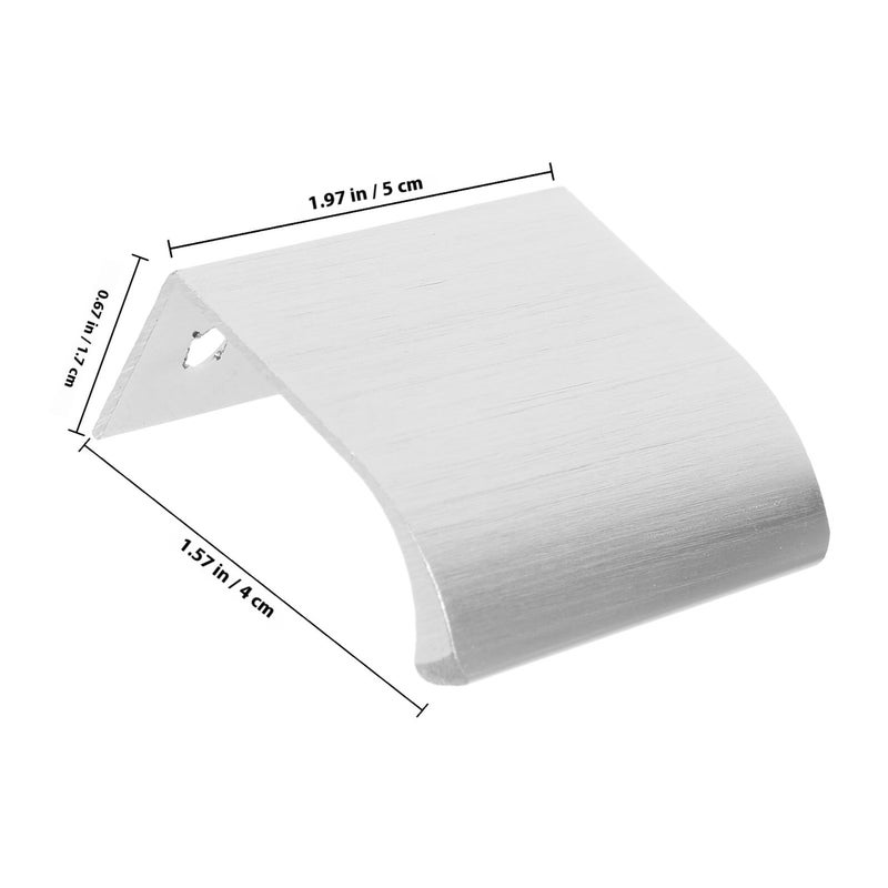Aluminum Concealed Cabinet Handles Nickel Brushed Finish L50mm W40mm Hole Distance 32mm - Image 3