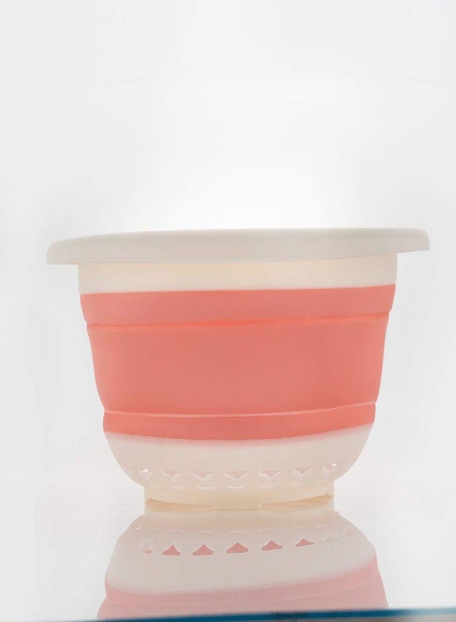 PRAMUKH FASHION مجموعة أوعية مصفاة سيليكون قابلة للطي من براموخ فاشن لغسل الخضراوات والفواكه والمعكرونة وغيرها من المواد الغذائية، وعاء سيليكون، وعاء للخضراوات، وعاء سيليكون، أوعية خلط - Image 3