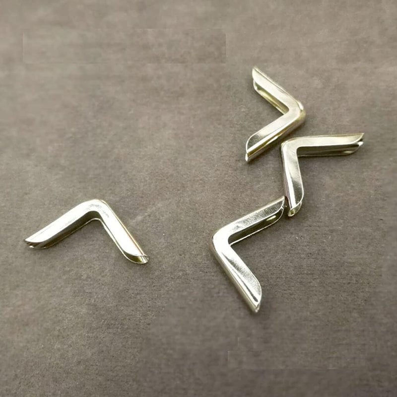 Luzen 100 قطعة واقي زوايا ألبوم الكتابة المعدنية لحماية زوايا الكتاب والتدوين فضي - Image 2