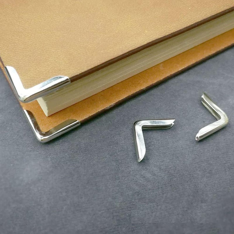 Luzen 100 قطعة واقي زوايا ألبوم الكتابة المعدنية لحماية زوايا الكتاب والتدوين فضي - Image 5