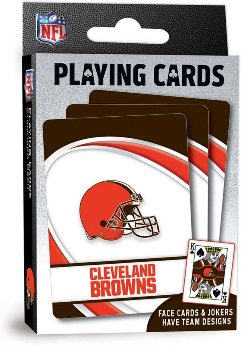 Master Pieces - NFL Playing Cards, Officially Licensed Cleveland Browns Football Deck, Family Games for Adults and Kids, Standard Index - Image 1